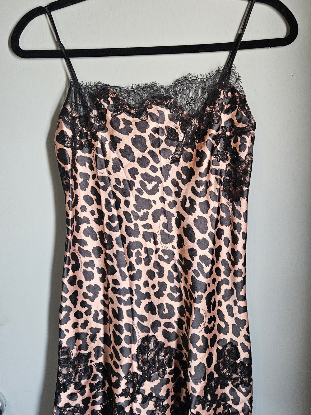 VICTORIA'S SECRET Black And Tan Slip Nightgown